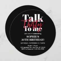 Hablar 30 Conmigo Círculo moderno de Fiestas de cu