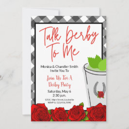 Invitación Hablar de Derby para mí Fiesta de Carreras de caba