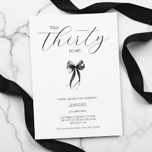 Invitación Hablar Treinta Para Mí Escribir Cumpleaños Blanco