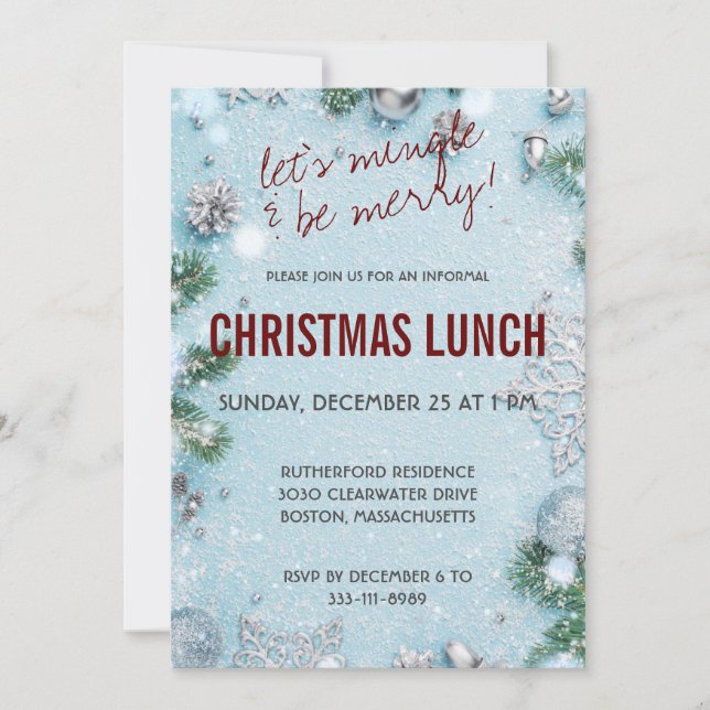 Invitación Háblate y sé feliz almuerzo navideño (Anverso)
