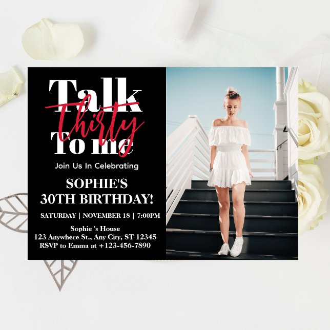 Invitación Hábleme 30 Foto de Fiesta de cumpleaños número 30 (Subido por el creador)