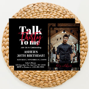 Invitación Hábleme 30 Foto de Fiesta de cumpleaños número 30