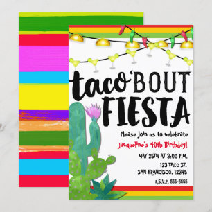 Invitación HABLEMOS DE FIESTA Cumpleaños Cinco De Mayo