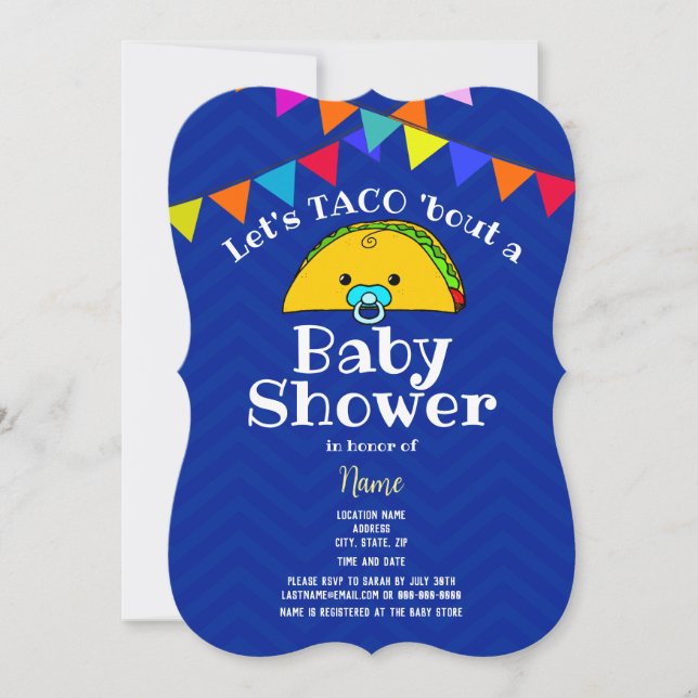 Invitación Hablemos de un Baby Shower (Anverso)