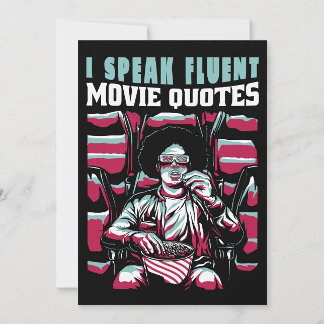 Invitación Hablo citas de películas fluidas (Anverso)