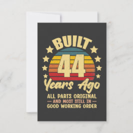 Invitación Hace 44 Años Todas las Piezas Originales Cumpleaño