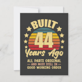 Invitación Hace 44 Años Todas las Piezas Originales Cumpleaño