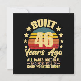 Invitación Hace 46 Años Todas las Piezas Originales Cumpleaño