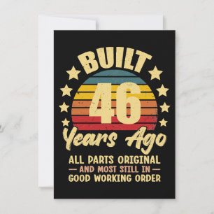 Invitación Hace 46 Años Todas las Piezas Originales Cumpleaño