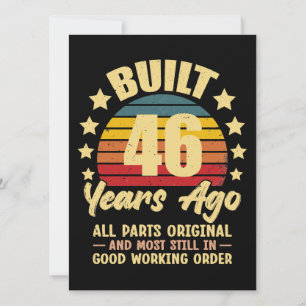Invitación Hace 46 Años Todas las Piezas Originales Cumpleaño
