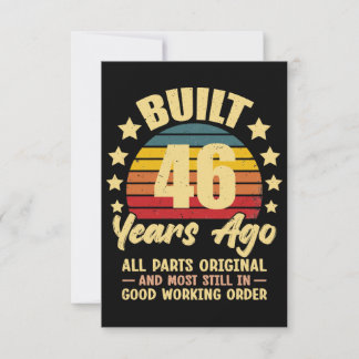 Invitación Hace 46 Años Todas las Piezas Originales Cumpleaño