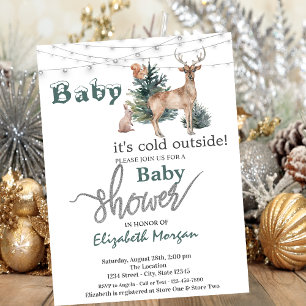 Invitación Hace frío afuera Babyshower Reno bebé