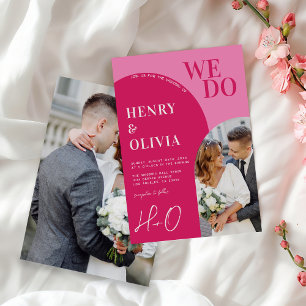 Invitación Hacemos Boda de fotografía brillante del arco mage