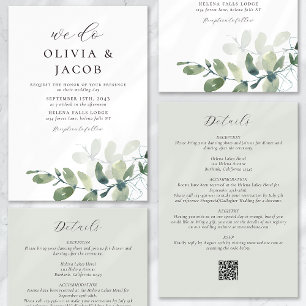 Invitación Hacemos eucalipto Salva Verde todo en un solo Boda