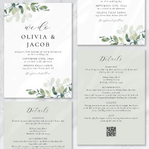Invitación Hacemos eucalipto Salva Verde todo en un solo Boda