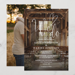 Invitación Hacemos Luces de Cuerda de Granero Rústico Boho Bo