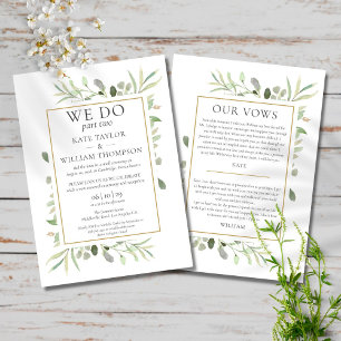 Invitación Hacemos que el Boda de la segunda parte prometa ve