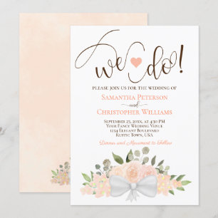 Invitación Hacemos Rosas De Cubrecamas Rústicos Boho Boda Flo
