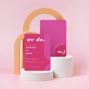 Invitación Hacemos un resumen retro magenta rosa negrita mode