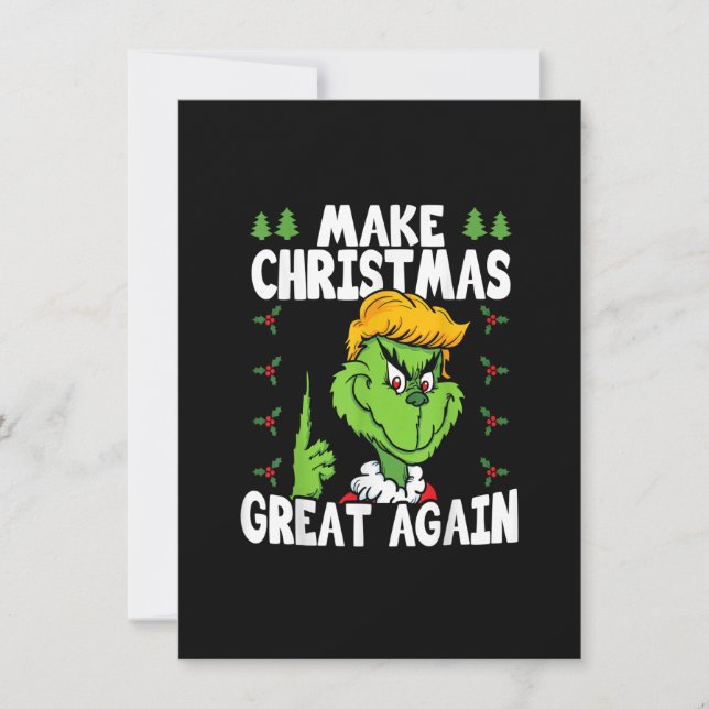 Invitación Hacer a los Navidades grandes de nuevo Donald Trum (Anverso)