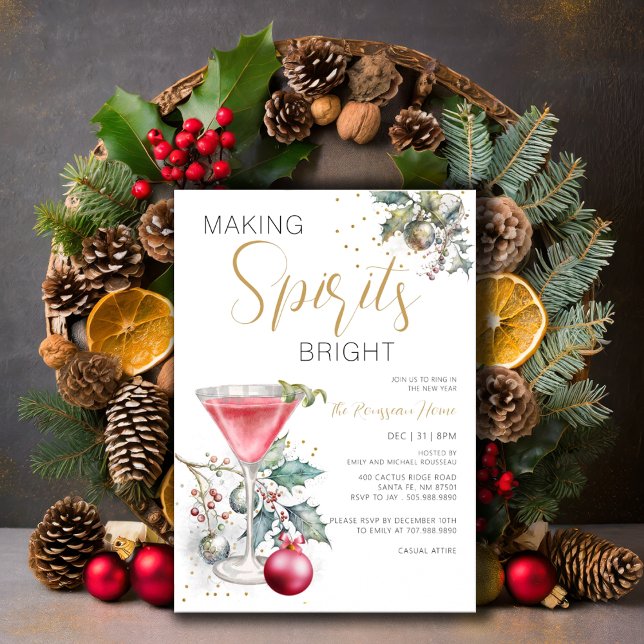 Invitación Hacer brillar a los espíritus al Fiesta de Año Nue (Subido por el creador)