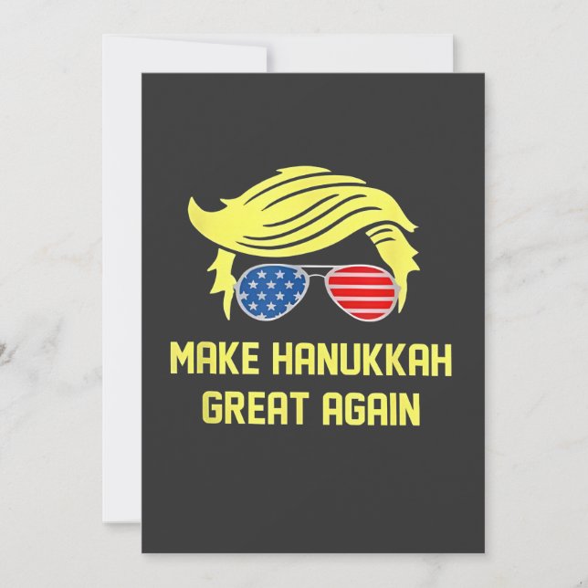 Invitación Hacer de Hanukkah Grande de Nuevo Trump Judío (Anverso)