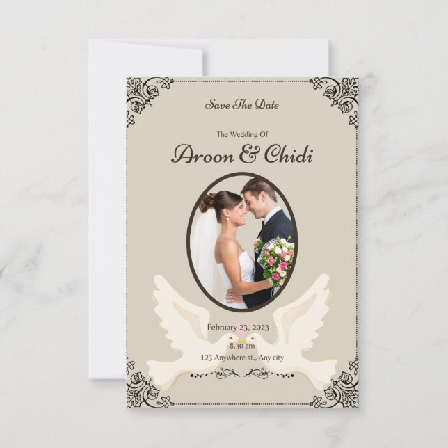 Invitación Hacer de su día especial una memoria inolvidable (Anverso)