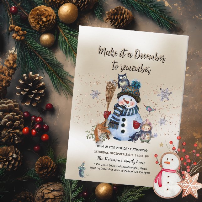 Invitación Hacer diciembre para recordar a los Navidades (Make it December to remember Christmas Invitation)