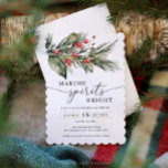 Invitación Hacer Fiesta a los Navidades elegantes y brillante<br><div class="desc">¡Esta hermosa invitación a la fiesta de Navidades es perfecta para sus vacaciones! Edite fácilmente la información para crear una invitación de fiesta única. Vea toda la colección para ver más elementos coincidentes.</div>