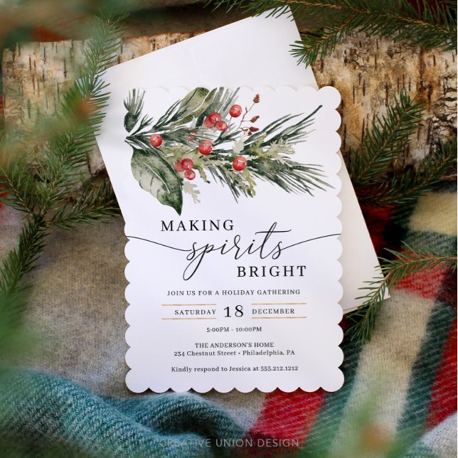 Invitación Hacer Fiesta a los Navidades elegantes y brillante (Subido por el creador)