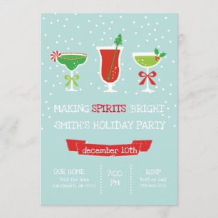 Invitación Hacer Fiestas a los Navidades de vacaciones brilla