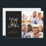 Invitación hacer que 40 parezca buena foto multicolor en negr<br><div class="desc">diseño fotográfico múltiple,  negro y dorado,  haciendo que 40 se vea bien, </div>