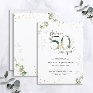 Invitación Hacer que 50 parezca un buen cumpleaños botánico d