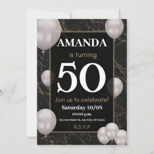 Invitación Hacer que 50 parezca un buen cumpleaños plateado e