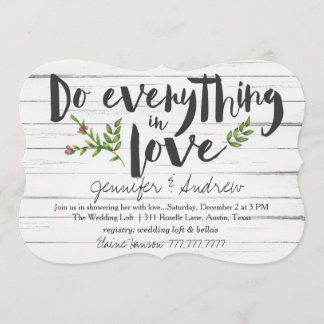 Invitación Hacer todo lo posible por amar a la novia