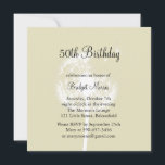 Invitación Hacer un deseo<br><div class="desc">Un flúo y delicado diente diente de león decora sutilmente esta invitación a la fiesta de cumpleaños. La parte posterior está decorada con semillas de león. Se puede personalizar fácilmente para cualquier edad de cumpleaños. Se muestra en el documento básico; sin embargo, recomiendo el peso y la textura del papel...</div>