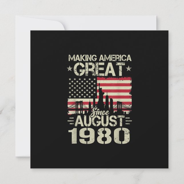 Invitación Haciendo a América Grande desde Cumpleaños en Agos (Anverso)