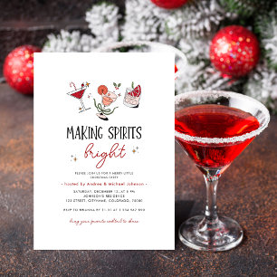 Invitación Haciendo Fiestas a los Navidades de cócteles Brill
