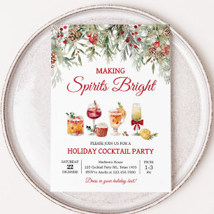 Invitación Haciendo Fiestas a los Navidades de cócteles Brill