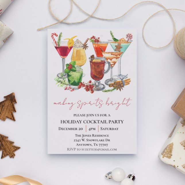 Invitación Haciendo Fiestas de cócteles a los Navidades Brill (Subido por el creador)