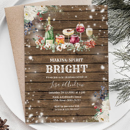 Invitación Haciendo Fiestas de cócteles a los Navidades Brill