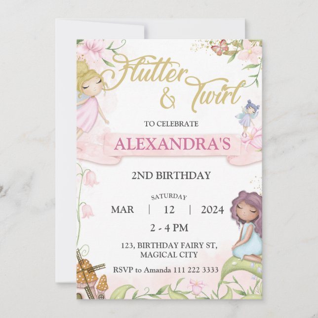 Invitación Hada 2.ª 3.ª matanza 5.ª matanza (Anverso)