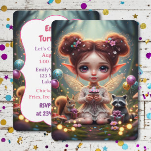 Invitación Hada de Jengibre Caprichoso del Bosque Cumpleaños
