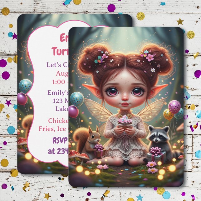 Invitación Hada de Jengibre Caprichoso del Bosque Cumpleaños (Subido por el creador)