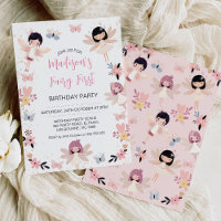 Hada de mariposa floral moderna primer cumpleaños