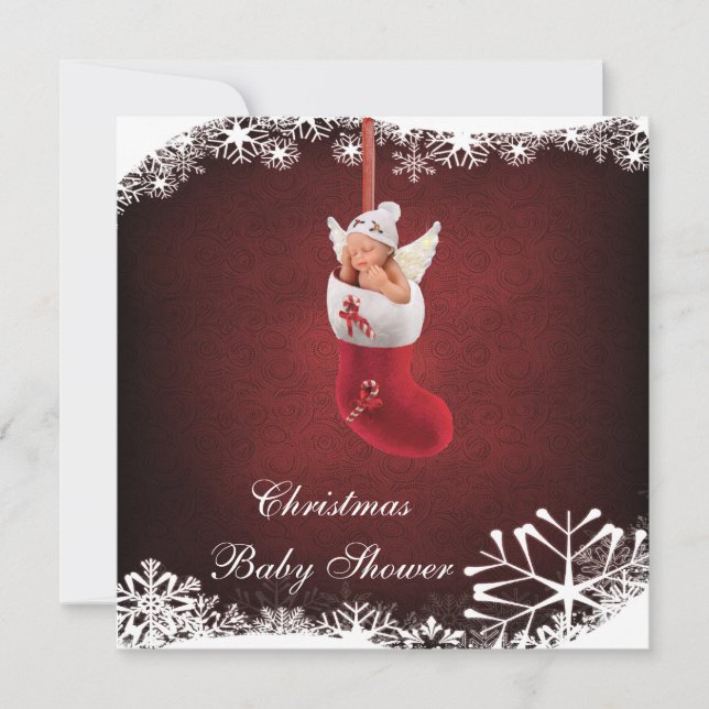 Invitación Hada del bebé en el navidad que almacena Baby (Anverso)