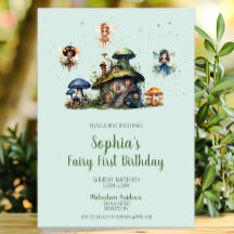 Hada encantada Primer champiñón de cumpleaños