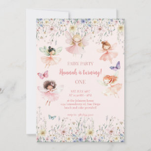 Invitación Hada mágica primer cumpleaños, Bash de hadas