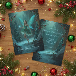 Invitación Hada navidad con una chispa de festividad mágica