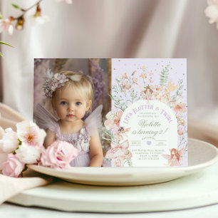 Invitación Hada princesa revolotea y gira Cualquier edad Cump